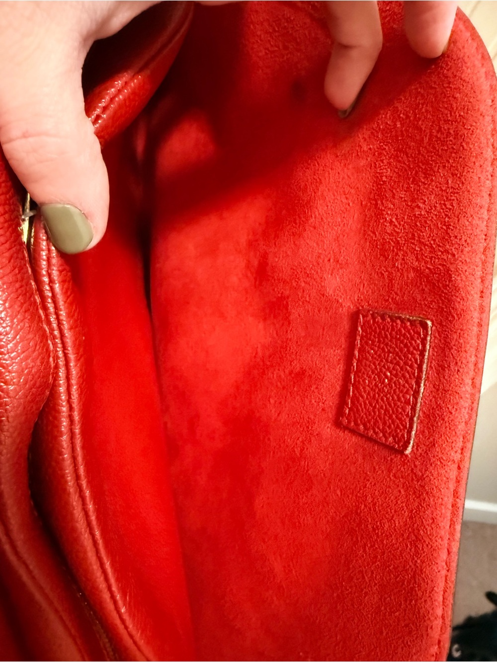 *AUTHENTIC* LOUIS VUITTON - MONOGRAM RED TWO WAY BAG - Picture 14 of 16